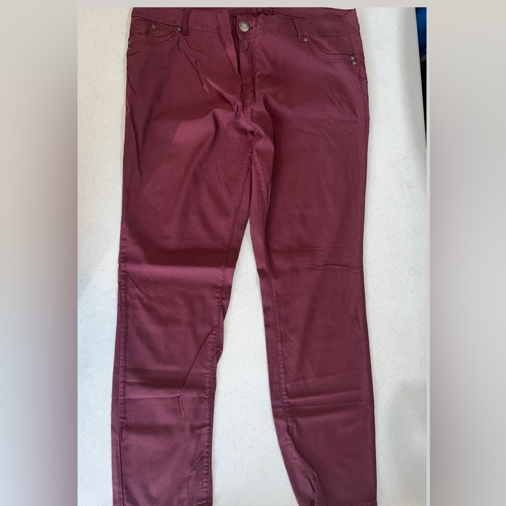 Burgundy Jeans